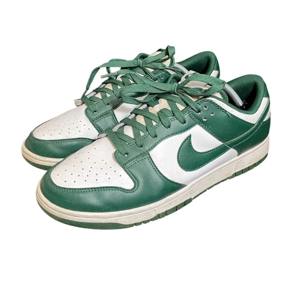 Nike‎ Dunk Low Michigan State Mens Size 13 Varsity Team Forest Sneakers Shoes